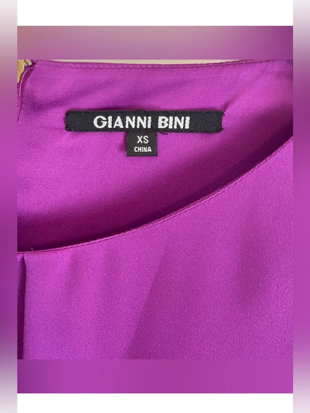 Gianni Bini Purple Midi Dress with White Lace Trim - Picture 4 of 8